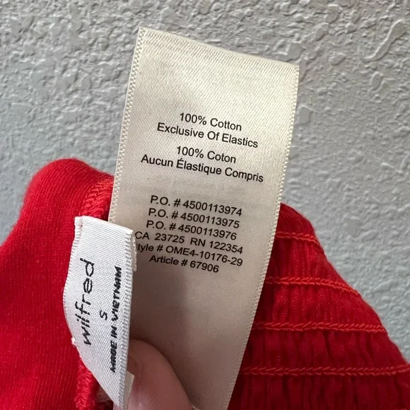 Aritzia Wilfred Daveney Tie Front Tube Crop top - Picture 6 of 6